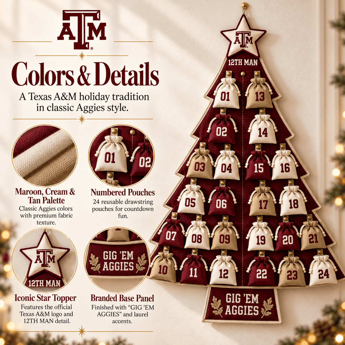 Premium TAMA Christmas Tree Countdown Calendar TNSM
