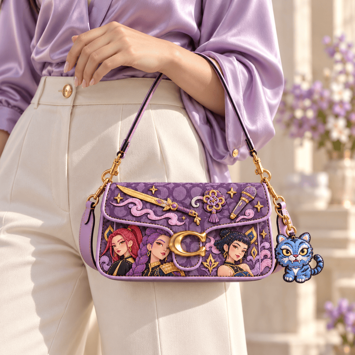 Premium KDH Coach Shoulder Cross With Charm NPL