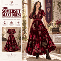 KDH Premium Embroidered Velvet Maxi Dress PTKL