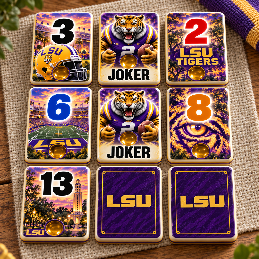 LSU Deluxe Rummy Game Set NTVA