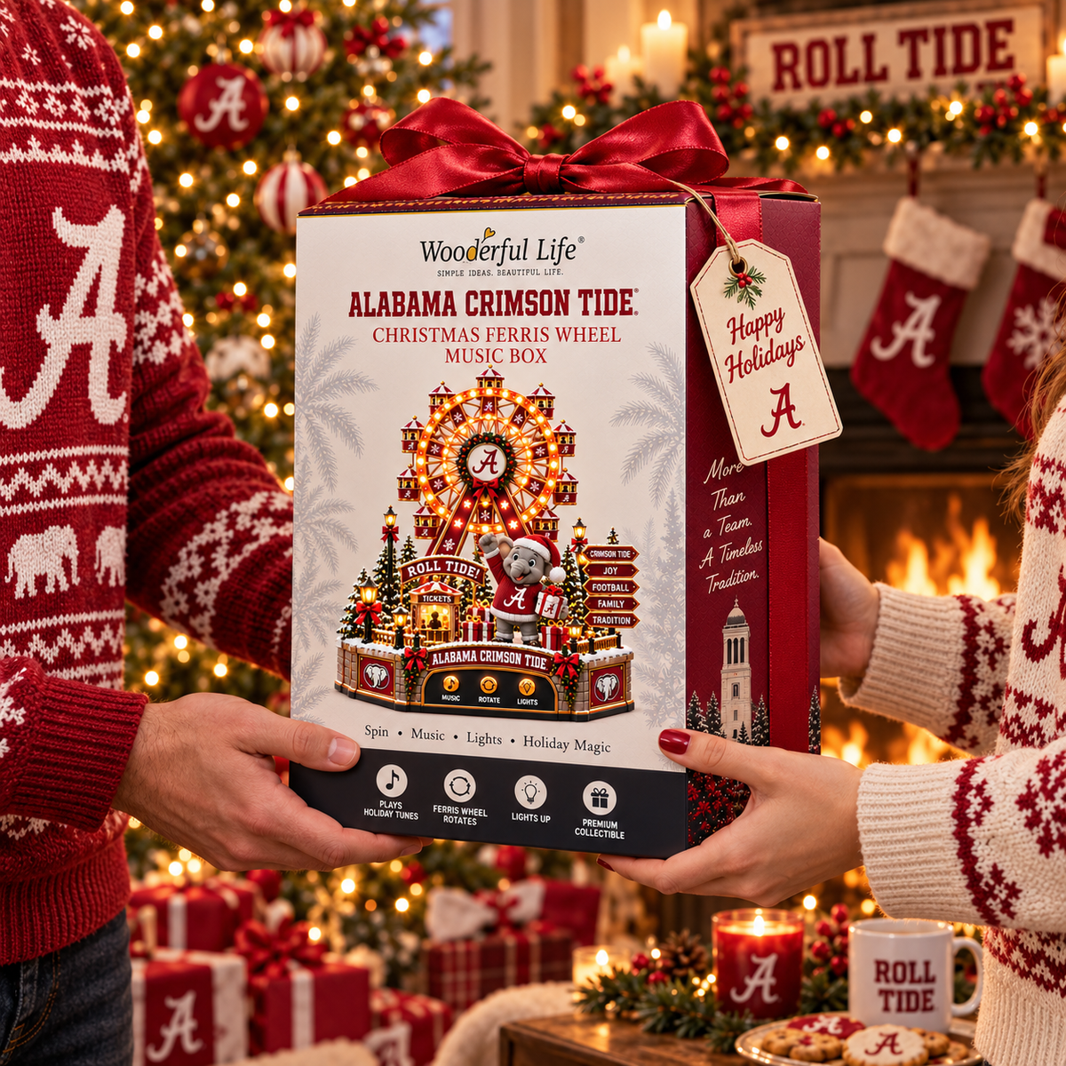 ACT Premium Christmas Carousel Music Box BMD