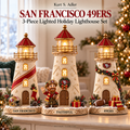 SF49 Premium Holiday Lighthouse Trio TMH