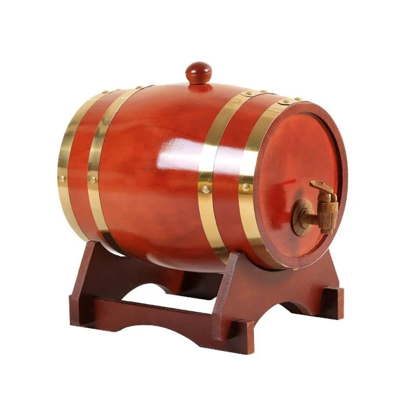 15L 20L Oak Barrel Vintage Wooden Oak Timber Wine Barrels with Stand Home Brewing Accessories for Wine Brandy Whiskey Tequila