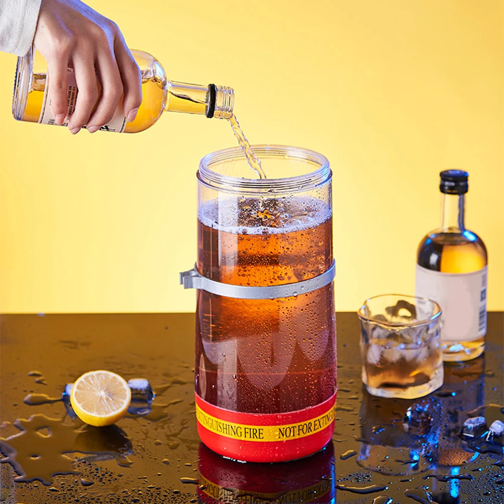 3L  Shape Wine Drink Dispenser Press Type Beverage Wine Pourer Portable Beer Container for Party Bar Accessory