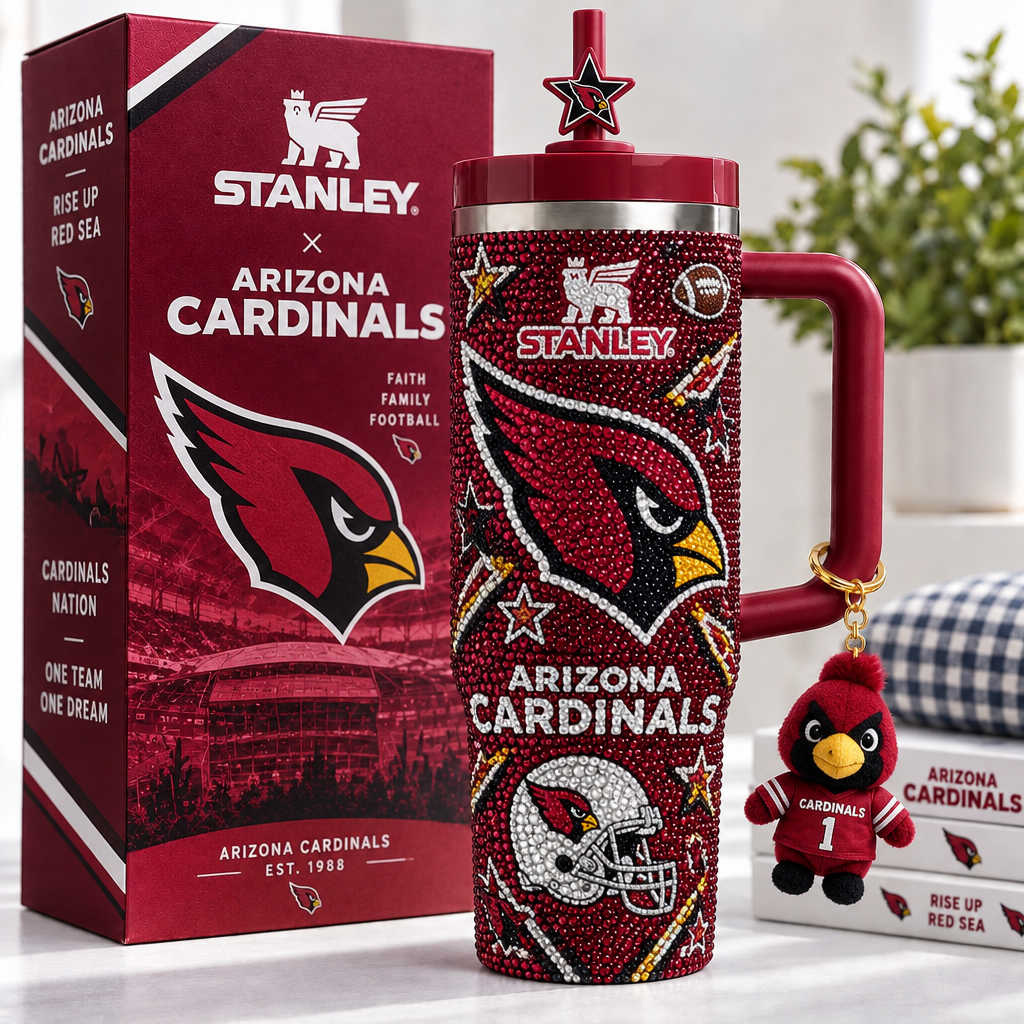 Arizona Cardinals 40oz Tumbler With Handle TTNL