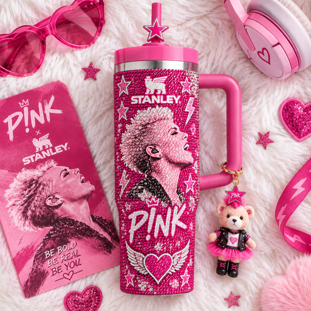 Pink 40oz Tumbler With Handle TTNL