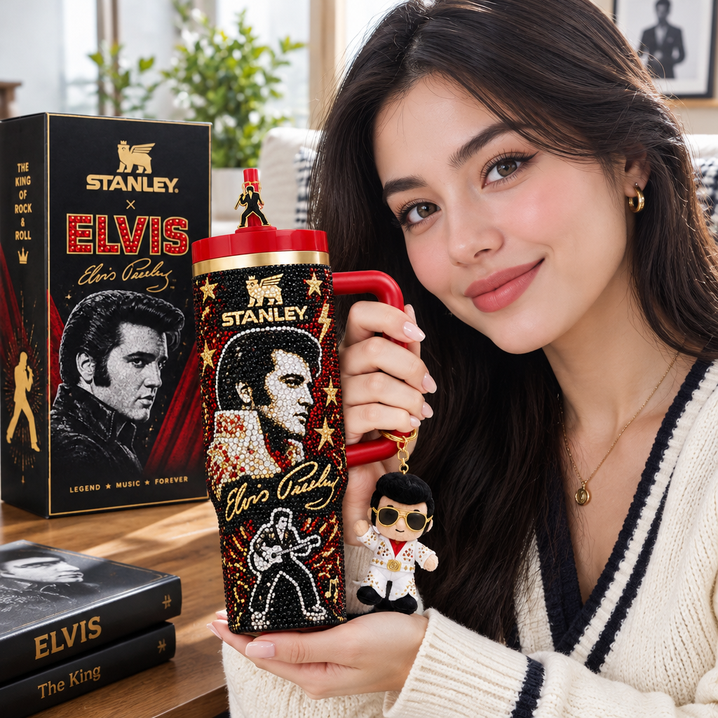 Elvis Presley 40oz Tumbler With Handle TTNL