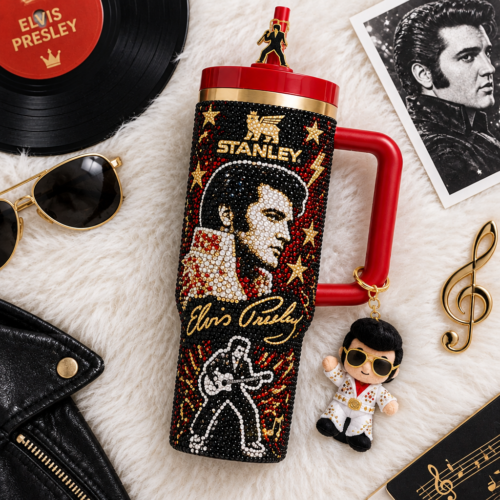 Elvis Presley 40oz Tumbler With Handle TTNL